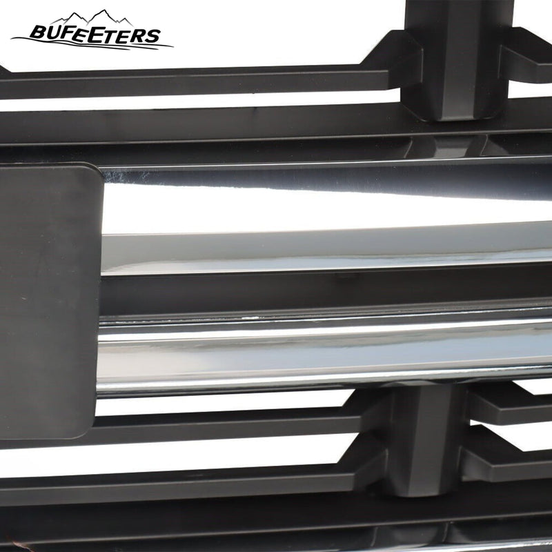 BUFEETERS Front Bumper Upper Grille Fit For 2014 2015 Chevy Silverado 1500,Factory Style,Black Grille with Chrome Surround