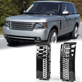 BUFEETERS  Side Fender Vent Fit For 2002 2003 2004 2005 2006 2007 2008 2009 2010 Land Rover Range Rover L322,Black&Silver