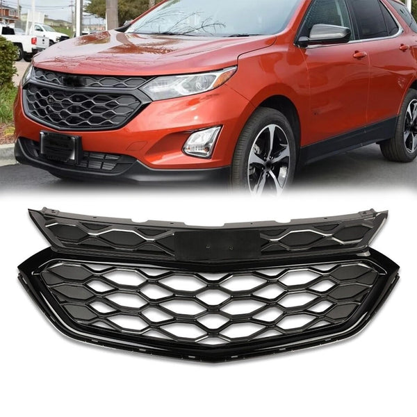 BUFEETERS New Front Grille Mesh Sport Fit For 2018 2019 2020 Chevrolet Equinox,Honeycomb Style,Black