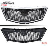 BUFEETERS   Front Bumper Upper Premium Luxury Grille Fit For 2020 2021 2022 2023 2024 Cadillac XT5,Diamond Style,Black&Silver