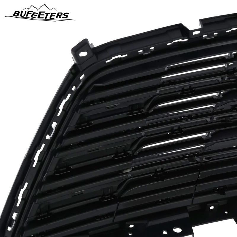 BUFEETERS   Front Bumper Upper Grille Fit For 2016 2017 2018 2019 2020 Cadillac XT5,Horizontal Billet Style,Gloss Black
