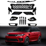 BUFEETERS   Front Side Rear Vent Grille Trim Moulding Fit For Range Rover Sport 2014 2015 2016 2017,Piano Black