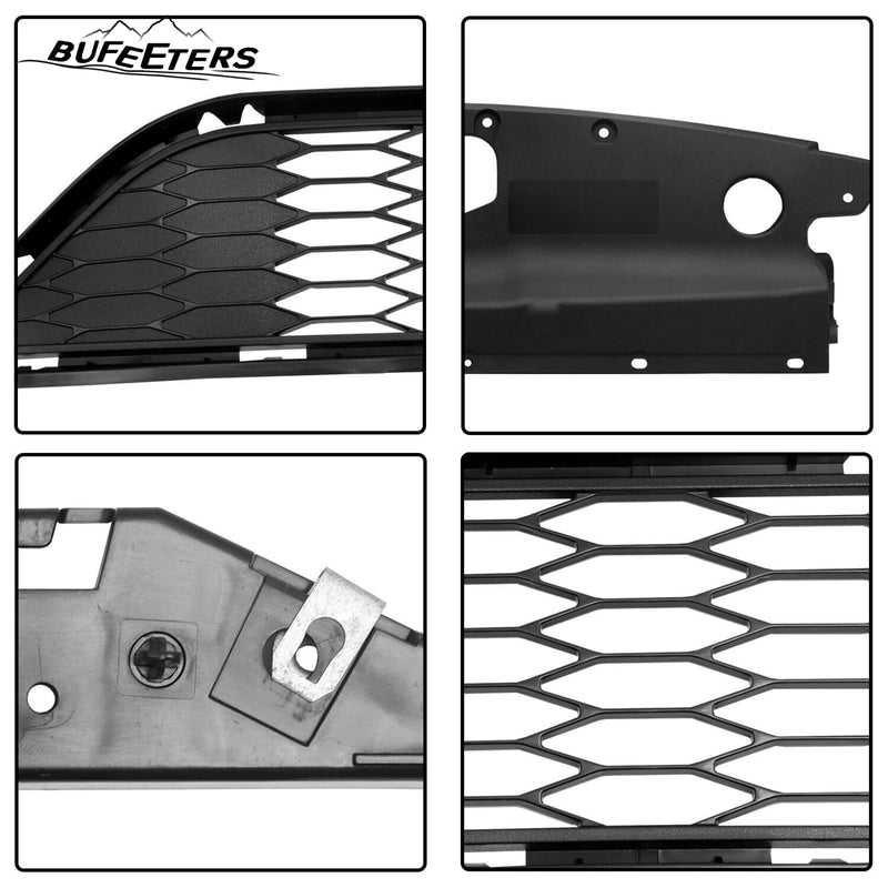 BUFEETERS  Front Upper&Lower Grill/Radiator Cover/Bumper Bracket Fit For 2015 2016 2017 2018 Ford Edge,Black&Silver