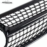 BUFEETERS  Front Bumper Upper Grille Fit For 2014 2015 2016 2017 Mercedes Benz W207 E-CLASS Coupe Facelift,Diamond Style,Black