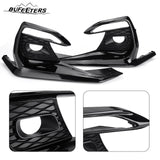 BUFEETERS   Front Bumper Lower Grille W/ Fog Light Covers Fit For 2018 2019 2020 2021 2022 INFINITI Q50 Sport,Mesh Style,Black