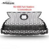 BUFEETERS  Front Upper Grille Assembly Fit For 2020 2021 2022 Lexus RX350 RX450h F Sport,Mesh Style,Chrome&Gray