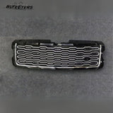 BUFEETERS   Front Grille Mesh Vent Cover Grill Bar Fit For Range Rover 2018+ SVA,Black&Silver