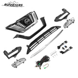 BUFEETERS Front Upper Lower Grille/Grill Trim/Fog Lamp Kit Fit For 2017 2018 2019 2020 Nissan Rogue,Factory Style,Chrome&Black&Silver