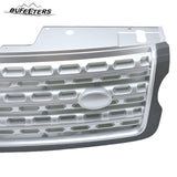 BUFEETERS Front Bumper Upper Grille Fit For 2013 2014 2015 2016 2017 Land Rover Range Rover Vogue L405,Mesh Style,Gray&silver
