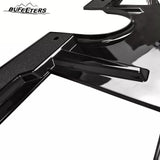 BUFEETERS Front Bumper Upper Grille Fit For 2014 2015 2016 Nissan Rogue,Honeycomb Style,Chrome&Black