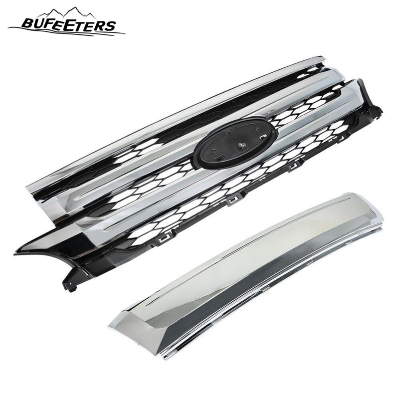 BUFEETERS Front Upper Grille Mounting & Trim Molding Fit For 2011 2012 2013 2014 Ford Edge,
Honeycomb Style,Chrome&Black