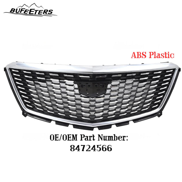 BUFEETERS   Front Bumper Upper Premium Luxury Grille Fit For 2020 2021 2022 2023 2024 Cadillac XT5,Diamond Style,Black&Silver