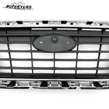BUFEETERS 2PCS Front Upper W/Chrome Trim Grille+Lower Grille Fit For 2019 2020 2021 2022 2023 Ford Transit Connect,Mesh Style,Chrome&Black