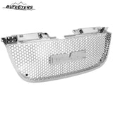 BUFEETERS Front Bumper Upper Grille Fit For 2007 2008 2009 2010 2011 2012 2013 2014 GMC Yukon/Yukon XL 1500 2500,Honeycomb Style,Chrome