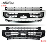 BUFEETERS Front Bumper Upper Grille Fit For 2020 2021 2022 F-250 F-350 F-450 F-550 Super Duty,Platinum Style,Oxford White&Matte Black