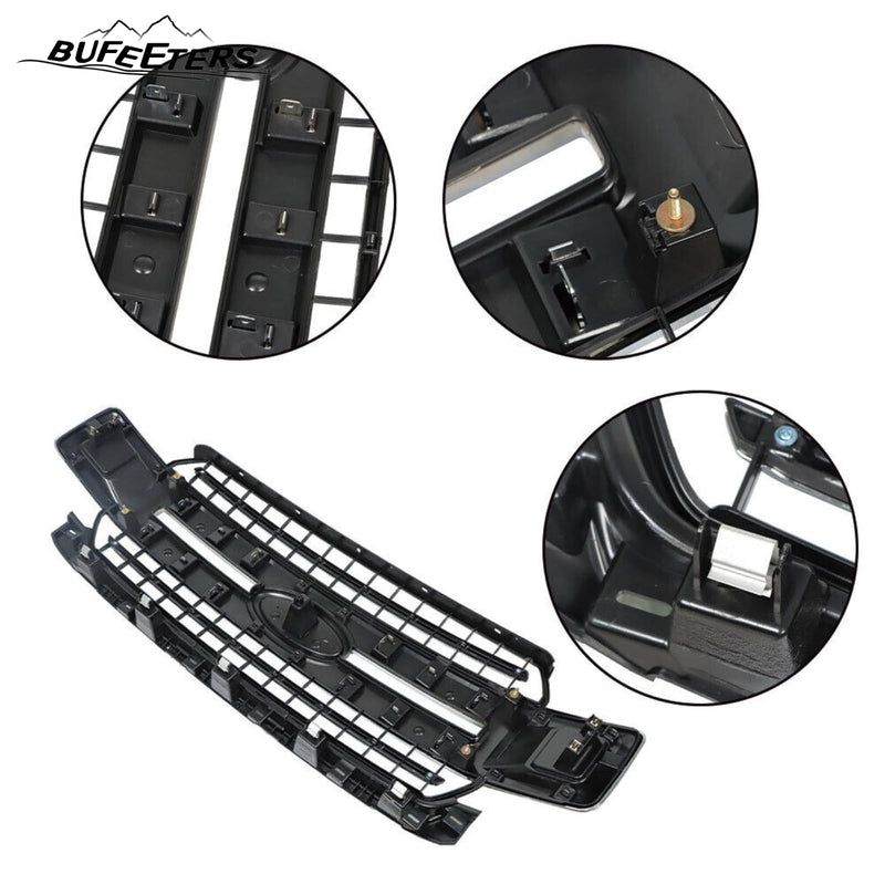 BUFEETERS  Front Radiator Chrome Grille Assembly Fit For 2018 2019 2020 Ford F-150,Honeycomb Style