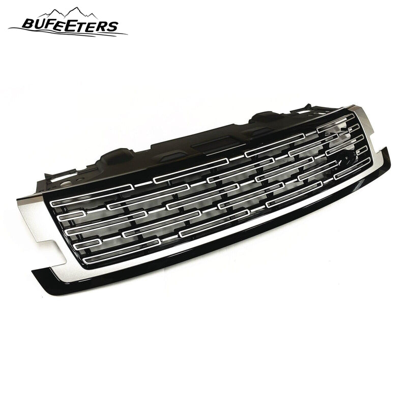 BUFEETERS Front Bumper Upper Grille Fit For 2023 2024 Land Rover Range Rover Vogue L405,Mesh Style,Black&Silver