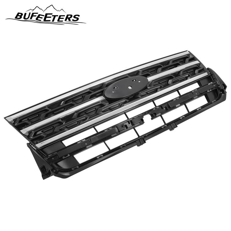 BUFEETERS Front Bumper Upper Grille Fit For 2018 2019 Ford Explorer,Factory Style,Chrome&Black