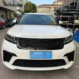 BUFEETERS  Front Bumper Upper Grille Fit For 2017 2018 2019 2020 2021 2022 2023 2024 Range Rover Velar,Mesh Style,Gloss Black