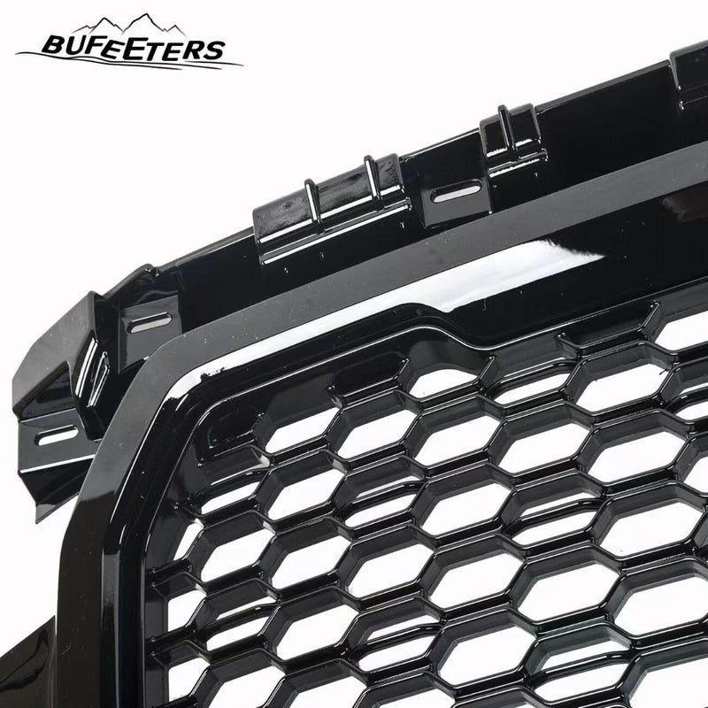 BUFEETERS  Front Upper Grille Grill Assembly Fit For 2018 2019 2020 Ford F-150,Honeycomb Style,Gloss Black