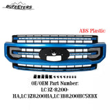 BUFEETERS Front Bumper Upper Grille Fit For 2020 2021 2022 F-250 F-350 F-450 F-550 Super Duty,Platinum Style,E7-Velocity Blue&Matte Black