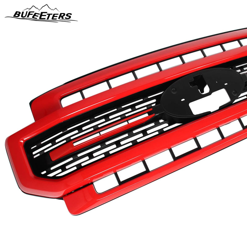 BUFEETERS Front Bumper Upper Grille Fit For 2020 2021 2022 F-250 F-350 F-450 F-550 Super Duty,Lariat Sport Style,PQ Race Red&Matte Black