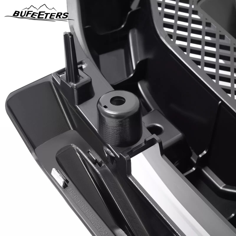 BUFEETERS Front Bumper Upper Grille Fit For 2020 2021 2022 F-250 F-350 F-450 F-550 Super Duty,Platinum Style,Silver&Black