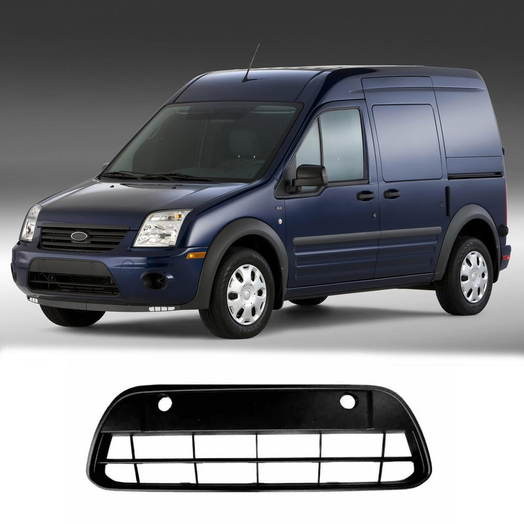 BUFEETERS Front Bumper Lower Grille Fit For 2010 2011 2013 Ford Transit Connect,Horizontal Billet Style,Matte Dark Gray&Black