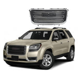 BUFEETERS Front High Chrome Shell Grille Assembly Fit For 2013 2014 2015 2016 GMC Acadia SLT,Chrome&Dark Gray