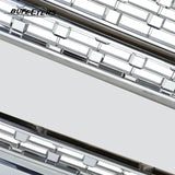 BUFEETERS Front Bumper Upper Chrome Grille Fit For 2016 2017 2018 GMC Sierra 1500,Denali Style,Chrome&Silver