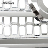 BUFEETERS Front Bumper Upper Chrome Grille Assembly Fit For 2016 2017 2018 2019 2020 2021 2022 Toyota Tacoma,Mesh Style,Chrome&Silver