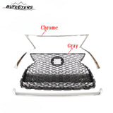 BUFEETERS  Front Upper Grille Assembly Fit For 2020 2021 2022 Lexus RX350 RX450h F Sport,Mesh Style,Chrome&Gray
