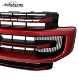 BUFEETERS Front Bumper Upper Grille Fit For 2020 2021 2022 F-250 F-350 F-450 F-550 Super Duty,Platinum Style,D4-Rapid Red&Matte Black