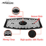 BUFEETERS   Front Bumper Upper Lower Grille Fog Light Bezels Cover Fit For 2018 2019 2020 2021 2022 INFINITI Q50 Sport,Mesh Style,Gloss Black