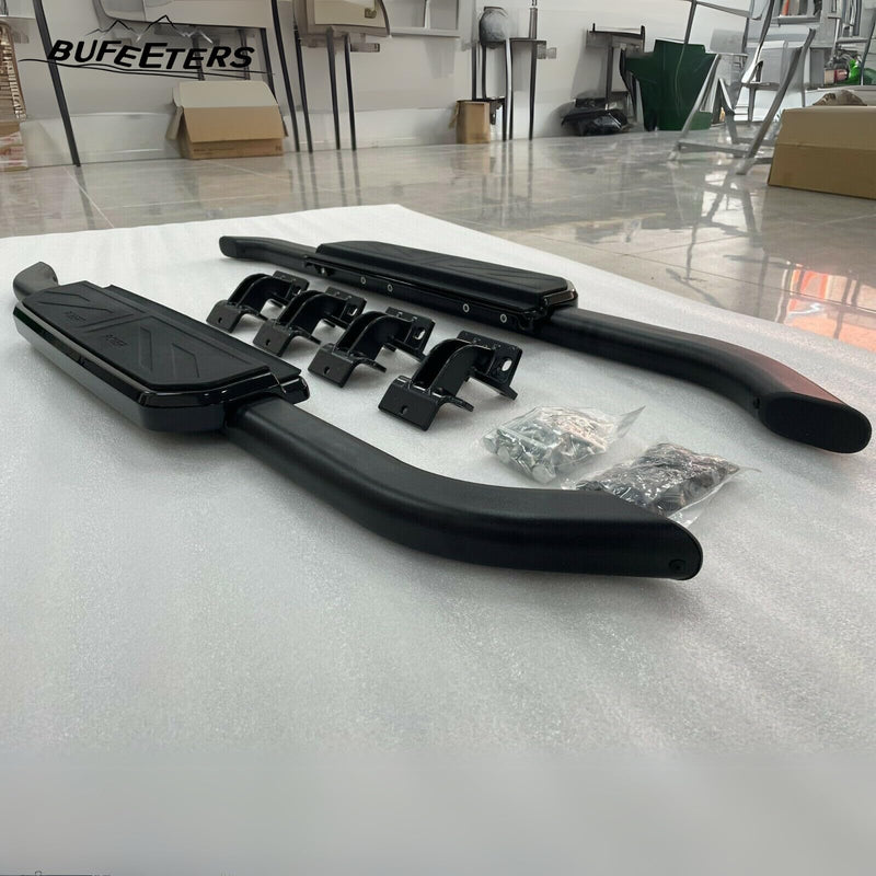 BUFEETERS  Running Board Nerf Bar Side Step Fit For Land Rover Defender 90 2Door 2020 2021 2022 2023,Black