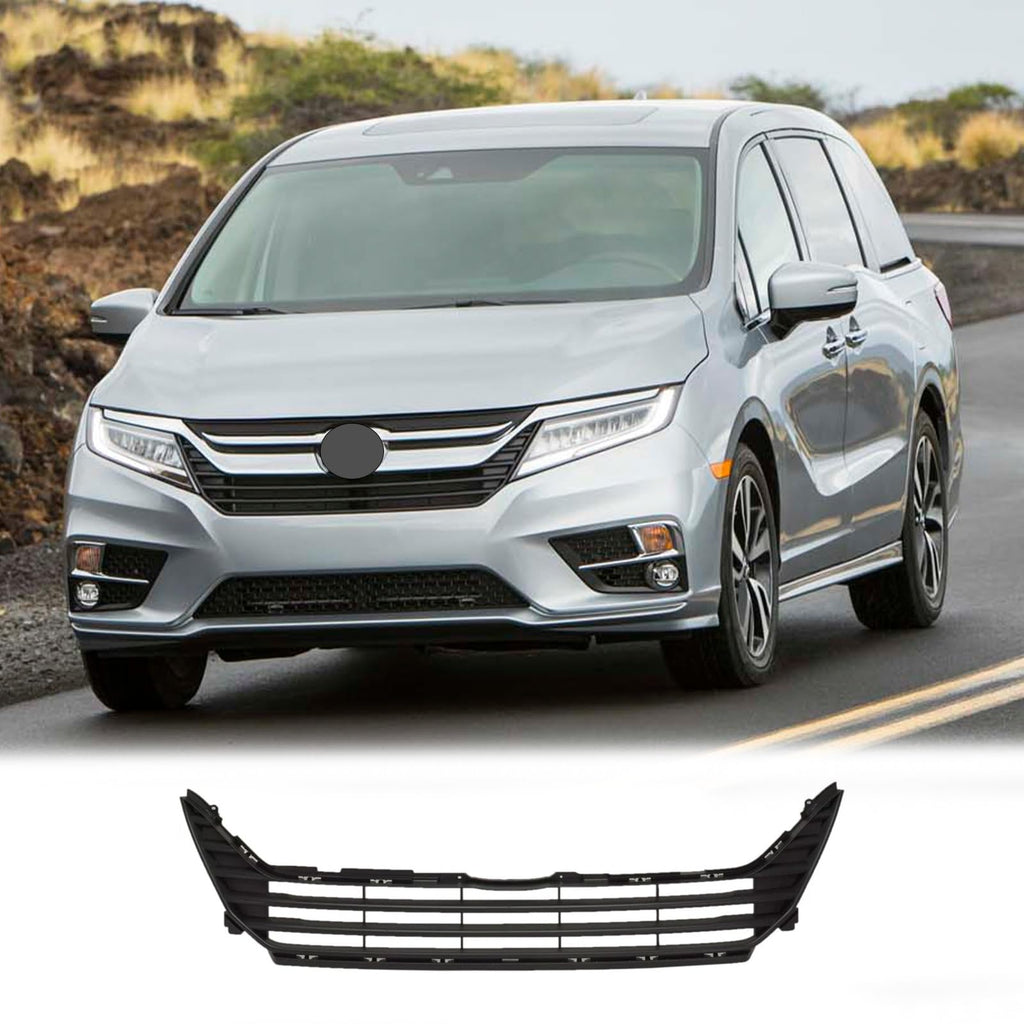 BUFEETERS Front Bumper Lower Grille Fit For 2018 2019 2020 Honda Odyssey,Mesh Style,Textured Black