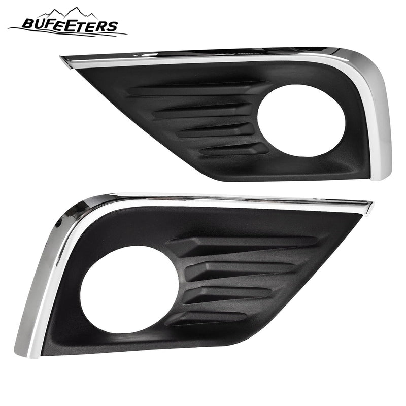 BUFEETERS Front Bumper Lower Grille & Fog light W/Bezel+Switch Fit For 2016 2017 2018 Nissan Altima,Mesh Style,Chrome&Black