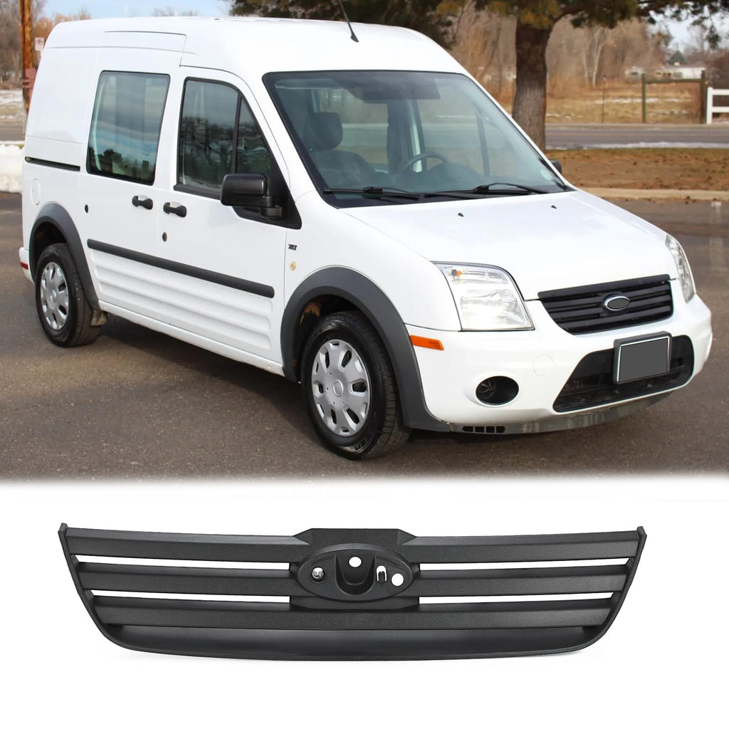 BUFEETERS Front Bumper Radiator Grille Fit For 2010 2011 2013 2014 Ford Transit Connect,Factory Style,Black