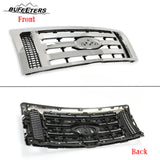 BUFEETERS  Front Upper Grille Fit For 2009 2010 2011 2012 2013 2014 Ford F150 F-150 XLT,Chrome Shell w/ Black Insert
