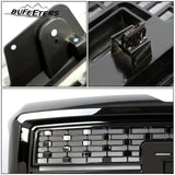 BUFEETERS Front Bumper Upper Grille Fit For 2016 2017 2018 GMC Sierra 1500,Denali Style,Gloss Black