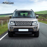 BUFEETERS 3Pcs Front Side Grille Vent Mesh Bar Trim Fit For 2014 2015 2016 Discovery 4 LR4,Mesh Style,Black&Silver