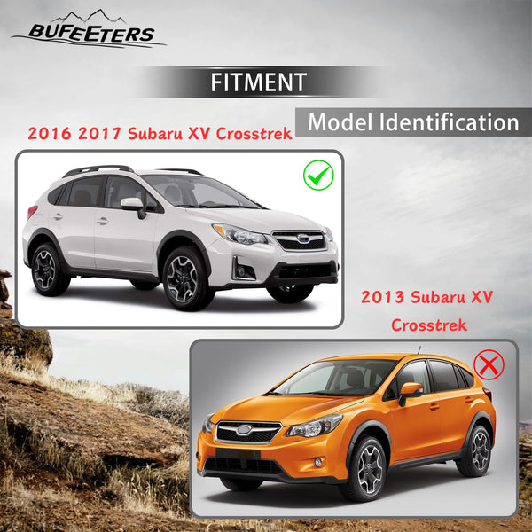 BUFEETERS Front Grille Assembly W/Chrome Trim Fit For 2016 2017 Subaru XV Crosstrek,Mesh Style,Chrome&Black