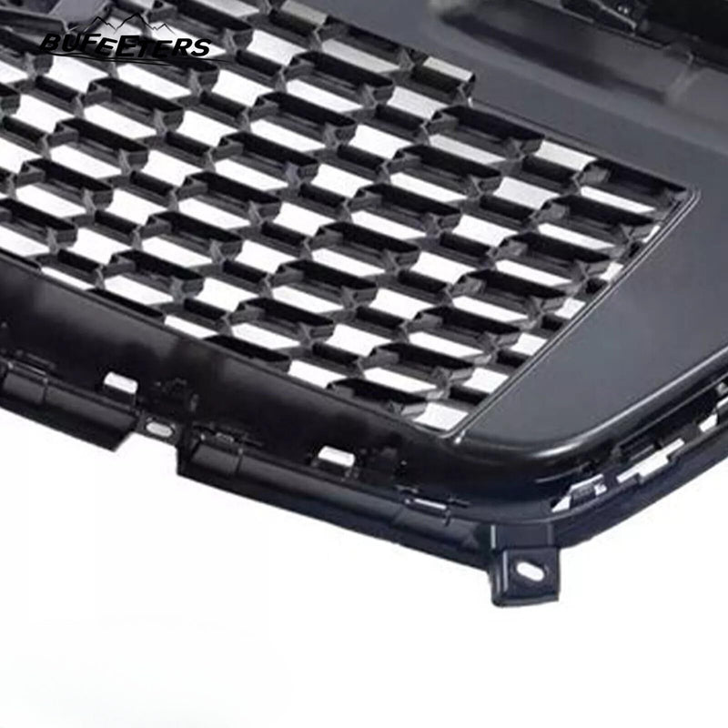 BUFEETERS   Front Bumper Upper Grille W/Camera Hole Fit For 2017 2018 2019 2020 2021 Cadillac XT5,Diamond Style,Chrome&Black