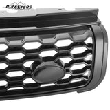 BUFEETERS Front Bumper Mesh Grille Dynamic Grill Fit For Range Rover Evoque 2012 2013 2014 2015 2016 2017 2018 2019,Honeycomb Style,Gloss Black