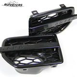 BUFEETERS 3Pcs Front Side Grille Vent Mesh Bar Trim Fit For 2014 2015 2016 Discovery 4 LR4,Mesh Style,Full Gloss Black