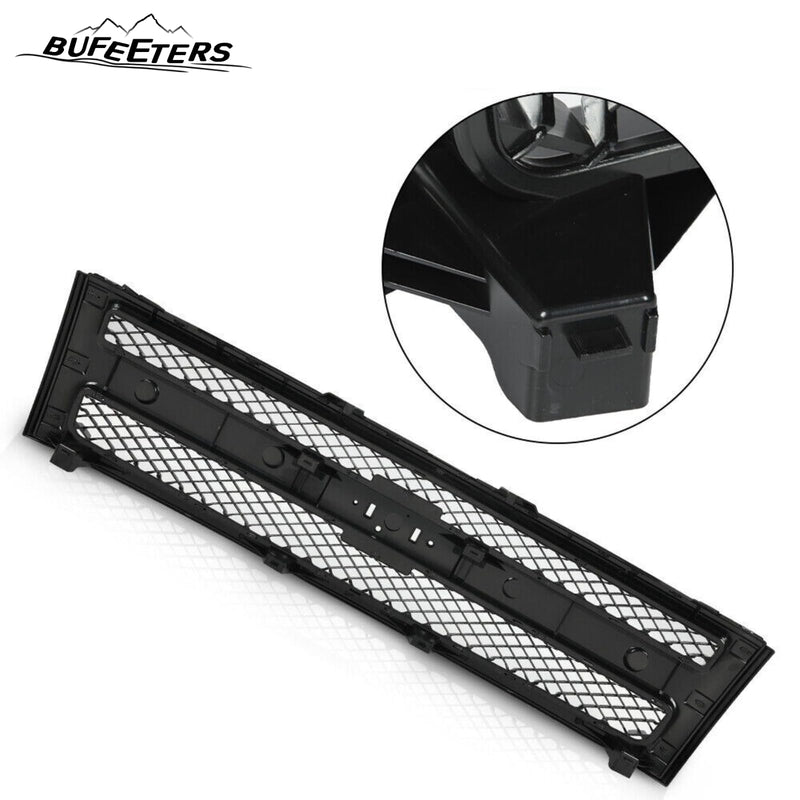BUFEETERS Front Upper Grille Fit For 2007 2008 2009 2010 2011 2012 2013 Chevrolet Silverado 1500,Mesh insert Style,Gloss Black Shell w/ Black Insert