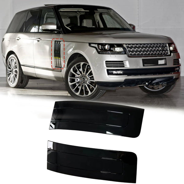 BUFEETERS Door Side Fender Vent Molding Cover Trim Fit For 2023 Land Rover Range Rover Vogue L405,Gloss Black