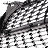 BUFEETERS Front Upper Grille W/o Camera Hole Fit For 2013 2014 2015 2016 Benz C117 W117 CLA-CLASS CLA180 200 250 45 AMG,Diamond Style,Chrome&Black