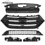 BUFEETERS  Front Upper&Lower Grill/Radiator Cover/Bumper Bracket Fit For 2015 2016 2017 2018 Ford Edge,Black&Silver