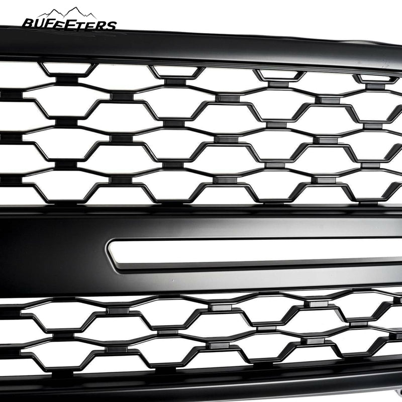 BUFEETERS Front Buper Upper Grille  Fit For 2005 2006 2007 Chevy Silverado 1500 2500HD 3500,Honeycomb Style,Matte Black